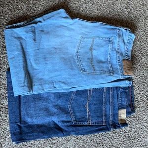 2 light/dark 38/34 jeans